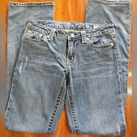 Miss Me Blue Boot Cut Jeans Classic Style - Picture 5 of 11